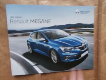 Renault Mégane IV + Sport GT Prospekt September 2015 NEU