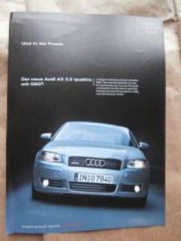 Audi A3 3.2 quattro mit DSG Prospektblatt