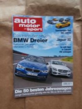 ams 17/2015 BMW 340i F30 vs. C400 BR205,Jaguar XE,BMW 333i E30,