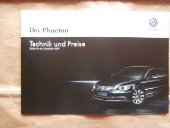VW Phaeton Technik & Preise Mdj.2014 V6 4Motion +TDI