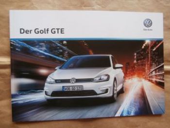 VW Golf7 GTE Sonderprospekt Oktober 2015 NEU