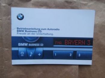 BMW Business CD Autoradio Anleitung Oktober 1999
