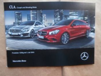 Mercedes Benz CLA Coupé & Shooting Brake 3.Juli 2015