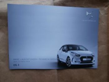 Citroen DS3 Preisliste 23.Februar 2016