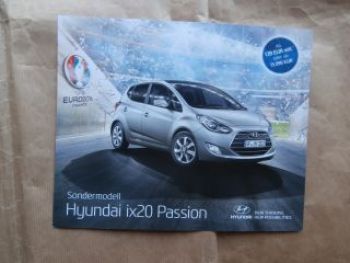 Hyundai ix20 Passion Prospektblatt 2016 NEU