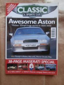 Classic & Sports Car 4/2001 Aston Martin Virage 6.3,Chrysler 300