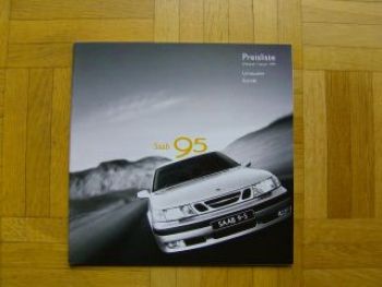 Saab Preisliste 9-5 Limousine Kombi 1/1999 NEU