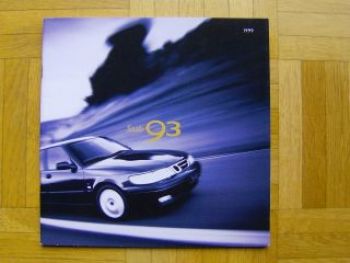 Saab 9-3 1999 Prospekt Englisch Rechtslenker NEU