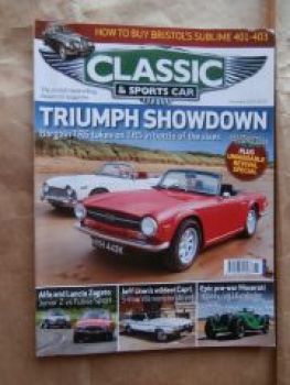Classic & Sports Car 11/2014 Triumph TR6 vs. TR5, Bristols 401-4