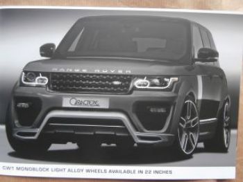 Caractere exclusive Range Rover Prospekt 2016 Flyer NEU