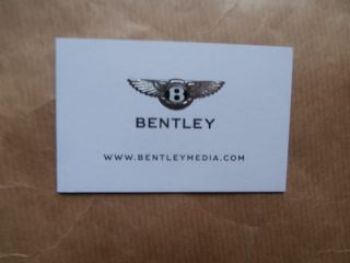 Bentley New Mulsanne Genf 2016 Visitenkarte NEU