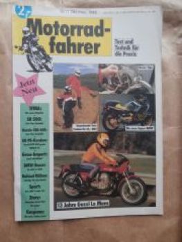 Motorradfahrer 10+11/1988 SR500,Honda CBR 600,Honda NTV