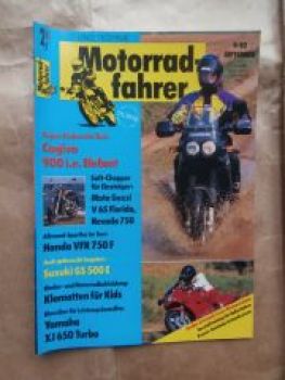 Motorradfahrer 9/1992 Cagiva 900 i.e. Elefant,Motor Guzzi V65 Fl