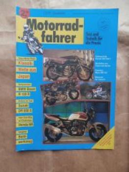 Motorradfahrer 12/1991 Honda CBX 550F gebraucht,Maico MD250