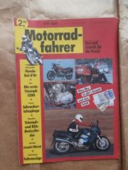 Motorradfahrer 4/1991 Honda Bol d`Or,Triumph 1200, Portrait: Fri