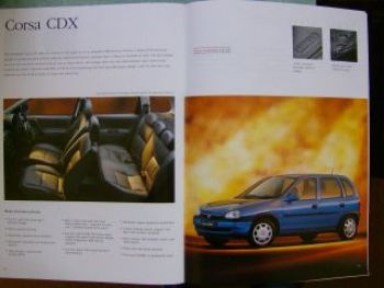 Vauxhall Corsa B Propsekt  Englisch UK Neu 8/1998