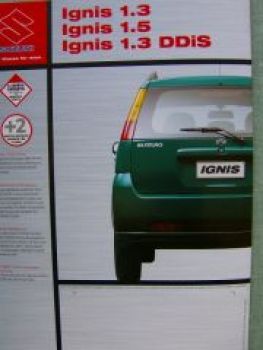 Suzuki Ignis Prospekt 4/2003 +Preisliste NEU