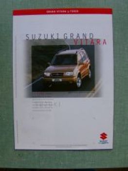Suzuki Grand Vitara 5-türer Prospekt 9/1999 NEU