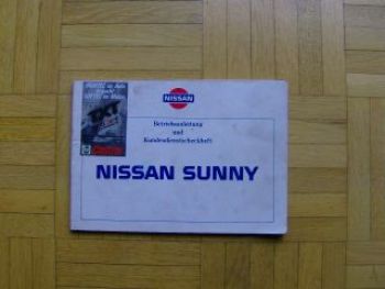 Nissan Sunny Betriebsanleitung& Scheckheft 1987