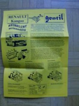 gentil Renault Kangoo Prospekt +Preisliste 9/1999 Info