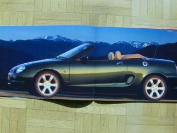 MG F Prospekt Mappe 1999 +Kollektion Accessories Typ RD