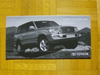 Toyota Land Cruiser 100 Prospekt +Preisliste 11/2004 NEU