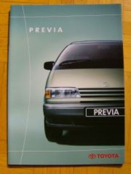 Toyota Previa Prospekt 9/1999 NEU XR10 XR20