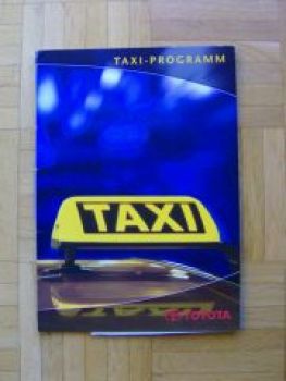 Toyota Taxi Programm Mappe Prospekt 3/2001 NEU