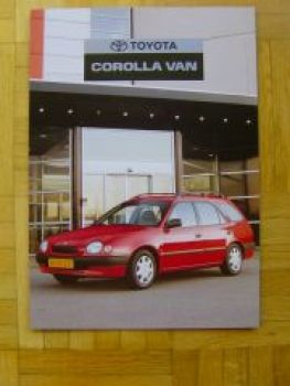 Toyota Corolla Van 2/1998  Prospektblatt Dänemark NEU