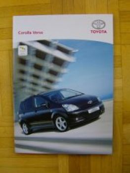 Toyota Corolla Verso Prospekt +Preisliste 9/2005 NEU