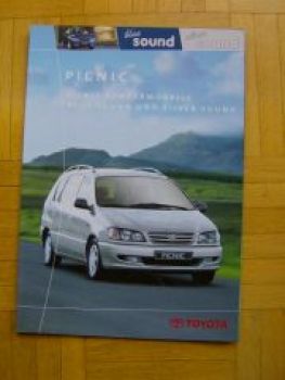Toyota Picnic blue +silver sound Prospekt 11/1999