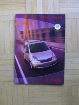 Toyota Yaris Verso Prospekt 3/2000 +Preisliste