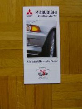 Mitsubishi Preisliste Mai 1997 Alle Modelle