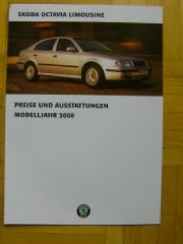 Skoda Octavia Limousine Preise/Ausstattungen 2000