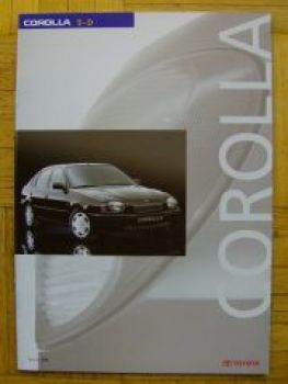 Toyota Corolla 5-doors Schweden Prospekt 1998 NEU