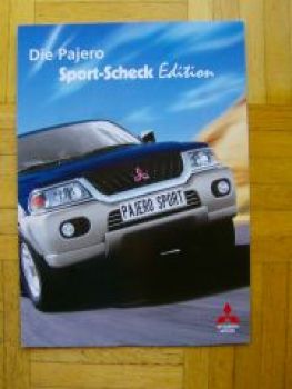 Mitsubishi Pajero Sport-Scheck Edition Prospekt 3/2000 NEU