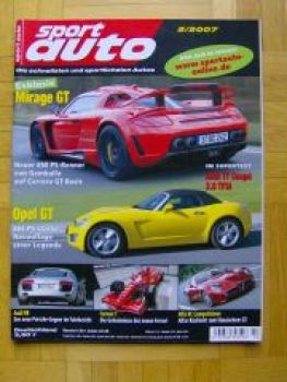 sport auto 2/2007  Mirage GT, Opel GT, Audi R8, Alfa 8C Competiz