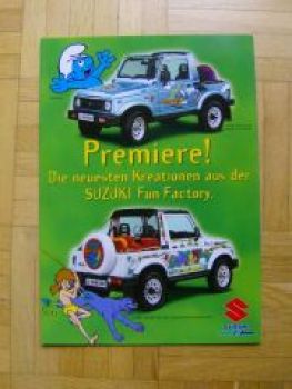 Suzuki SJ Samurai Prospekt Dschungelbuch & Schlumpf NEU
