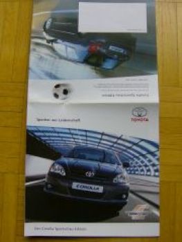 Toyota Corolla Sportschau Edition Prospekt 9/2004 NEU E12 E13