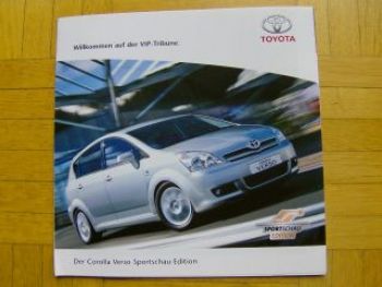 Toyota Corolla Verso Sportschau Edtiion Prospekt 9/2004