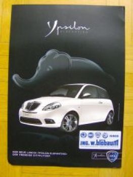 Lancia Ypsilon Elefantino Sonderprospektblatt NEU