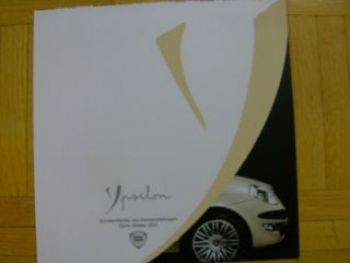 Lancia Ypsilon Karosseriefarben/Innenausstattungen 10/2003