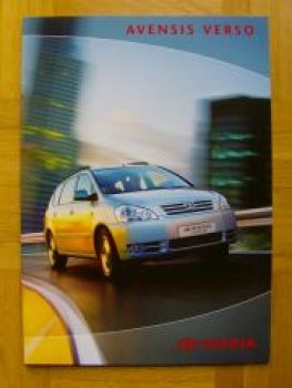 Toyota Avensis Verso Prospekt 8/2001+Preise NEU