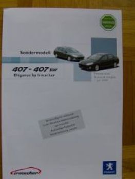 Peugeot Sondermodell 407 407SW Irmscher Preisliste 1.7.2005