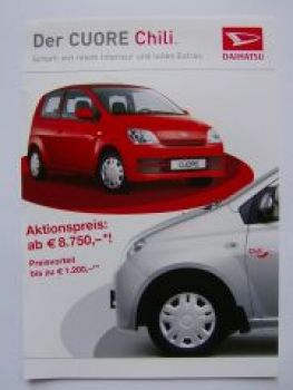 Daihatsu Cuore Chili Prospektblatt NEU