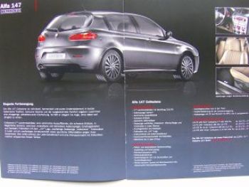 Alfa Romeo Sondermodelle 147 Prospekt 3/2007