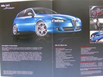 Alfa Romeo Sondermodelle 147 Prospekt 3/2007