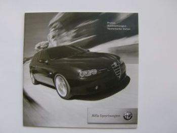Alfa Romeo Sportwagon Preisliste 7/2003 NEU