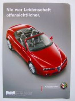 Alfa Romeo Spider Exclusive Prospektblatt NEU