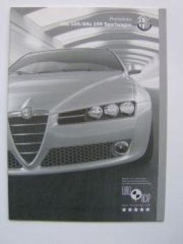 Alfa Romeo 159 +Sportwagon Preisliste 6/2006 NEU